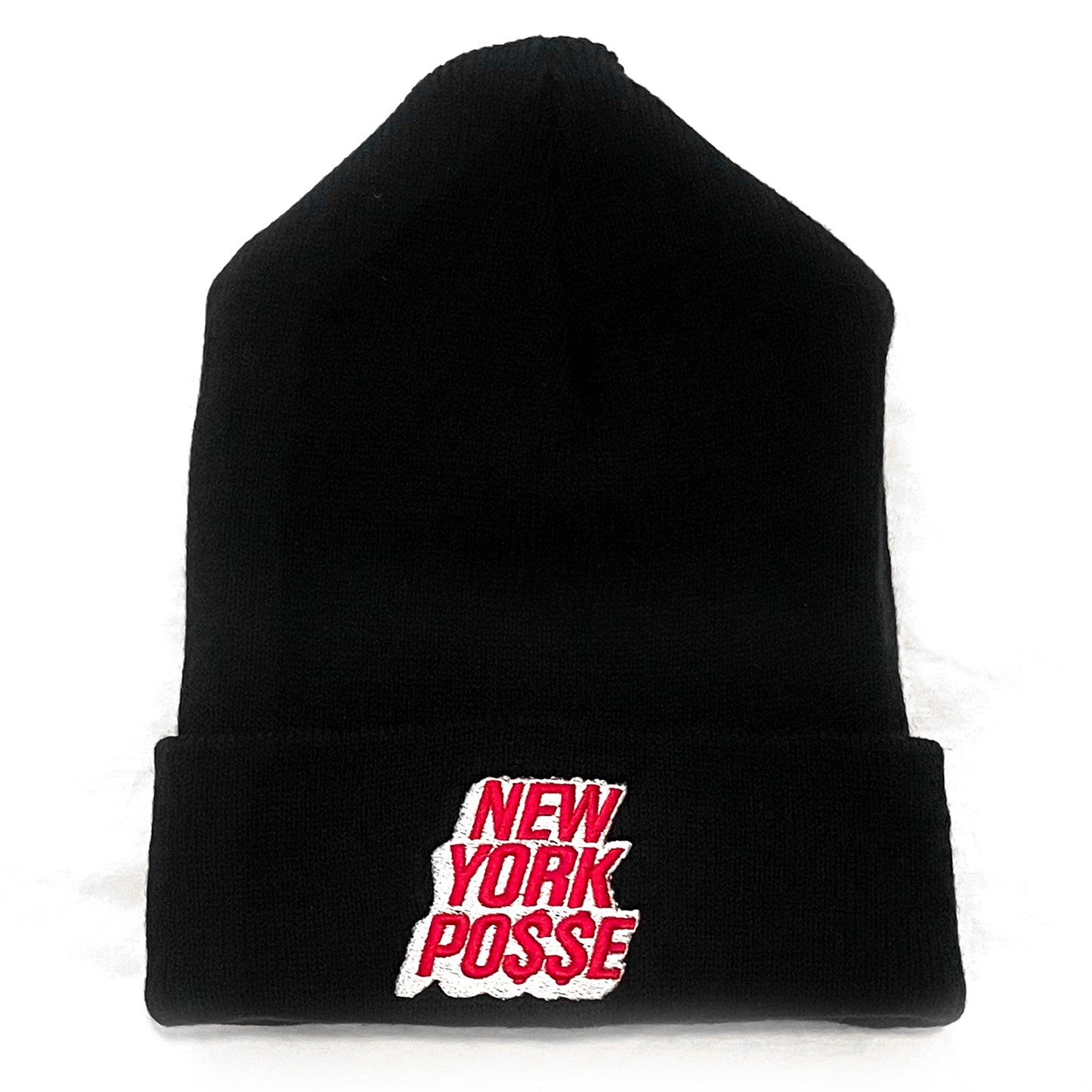 New York Posse Black Red and White Beanie
