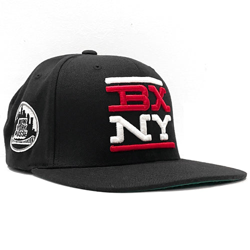 BXNY Black Red and White Snapback