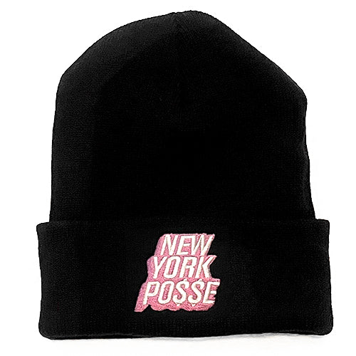 New York Posse Black Pink and White Beanie